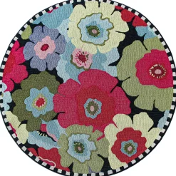 Spring|Outdoor|MacKenzie-Childs Always Flowers Indoor/Outdoor Rug - 6' Round