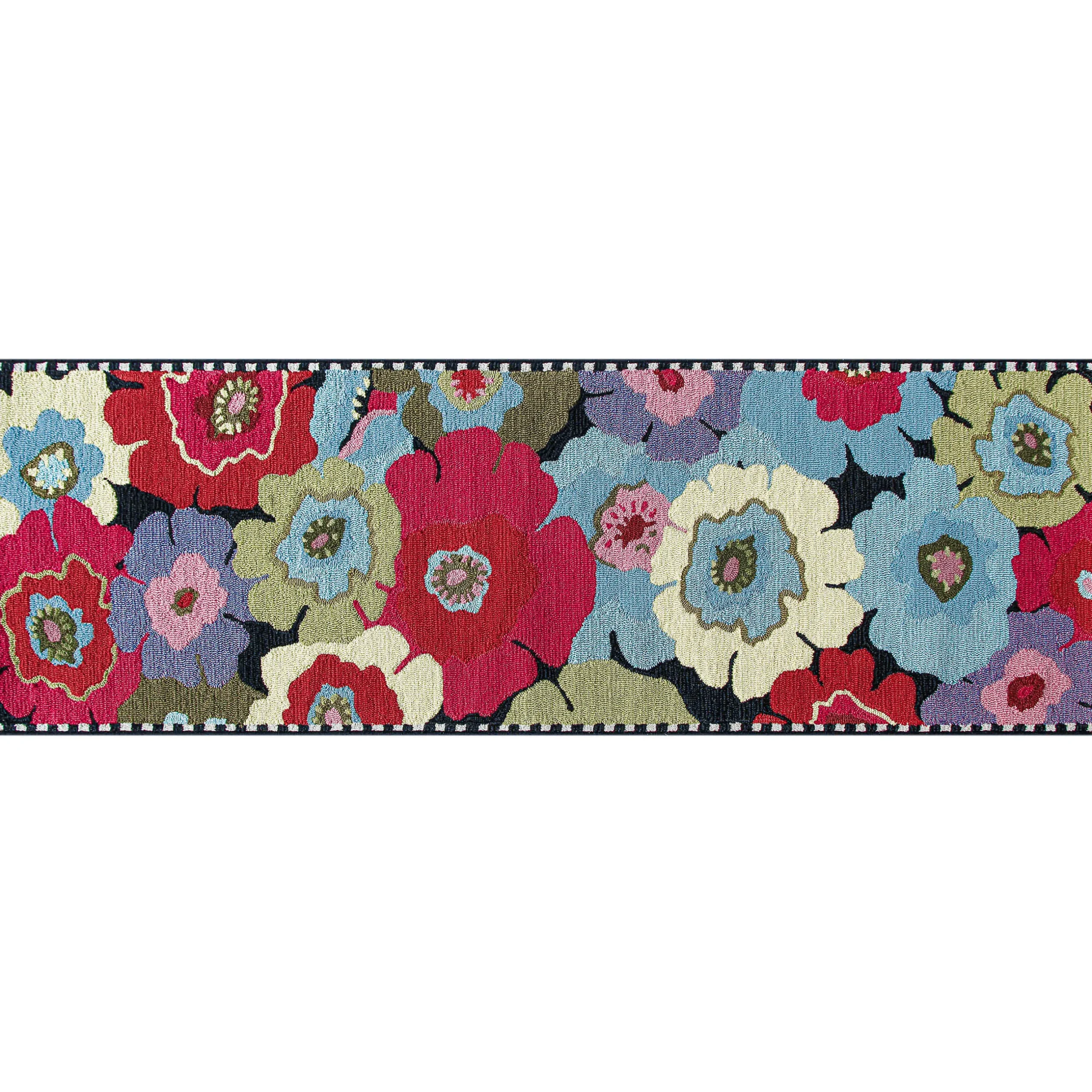 Spring|Outdoor|MacKenzie-Childs Always Flowers Indoor/Outdoor Rug - 2'6 x 8'