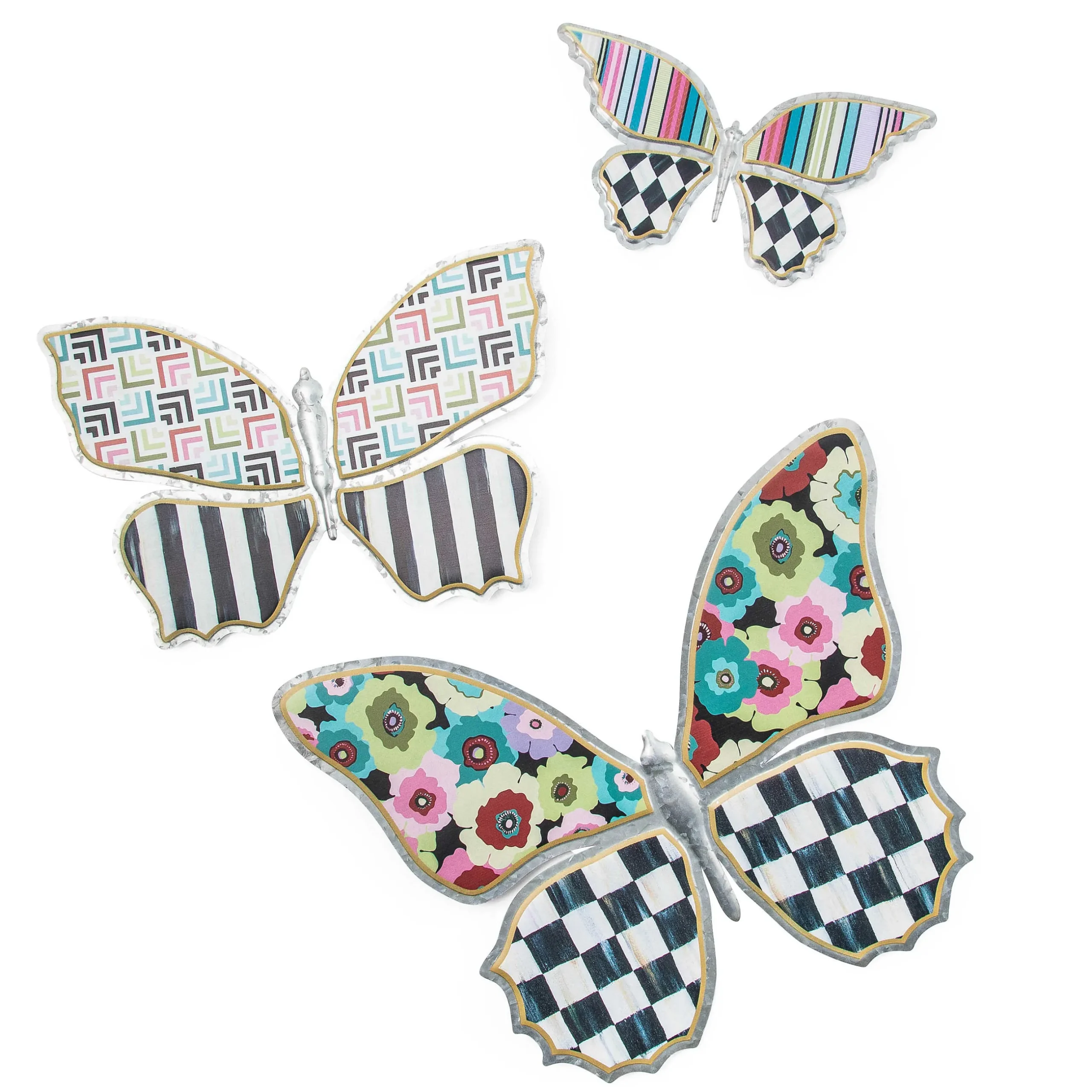 Spring|Outdoor|MacKenzie-Childs Always Flowers Large Outdoor Butterfly Wall Decor