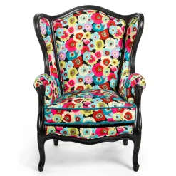 Outdoor|MacKenzie-Childs Always Flowers Outdoor Wing Chair