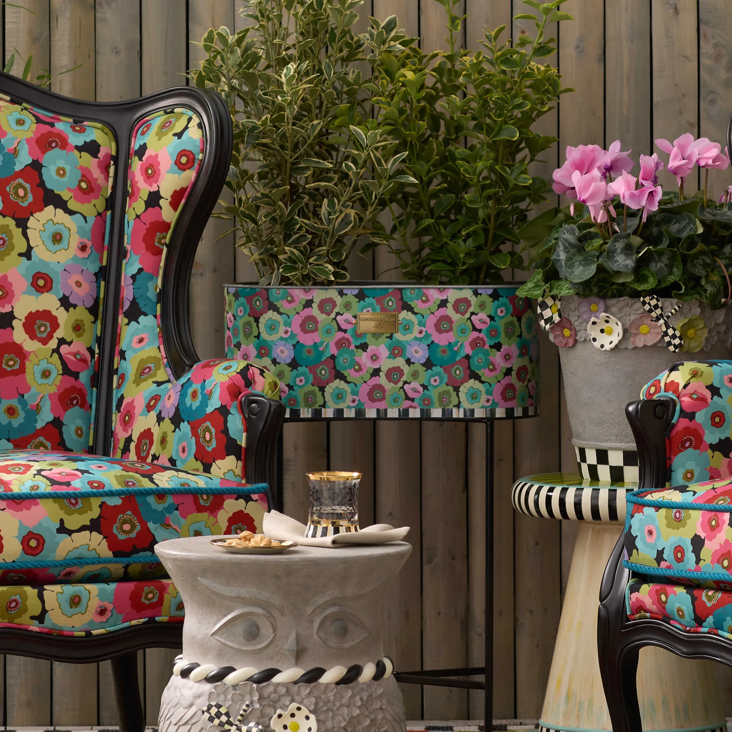 Spring|Outdoor|MacKenzie-Childs Always Flowers Standing Planter