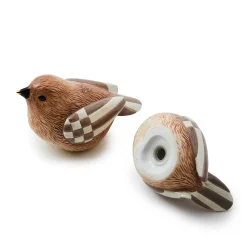 Fall Entertaining|Table Accessories|MacKenzie-Childs Autumnology Ceramic Bird Salt Pepper Set