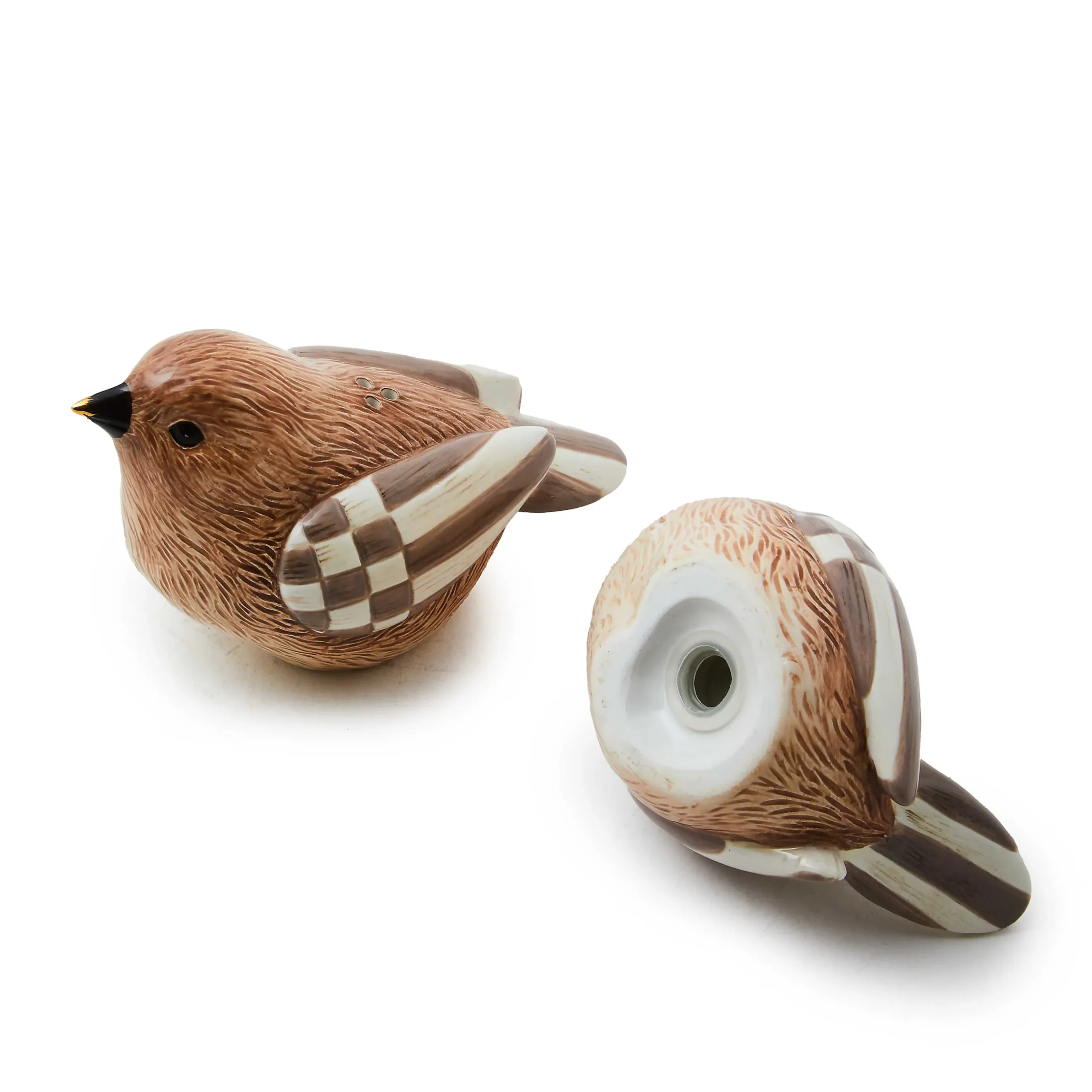 Fall Entertaining|Table Accessories|MacKenzie-Childs Autumnology Ceramic Bird Salt Pepper Set