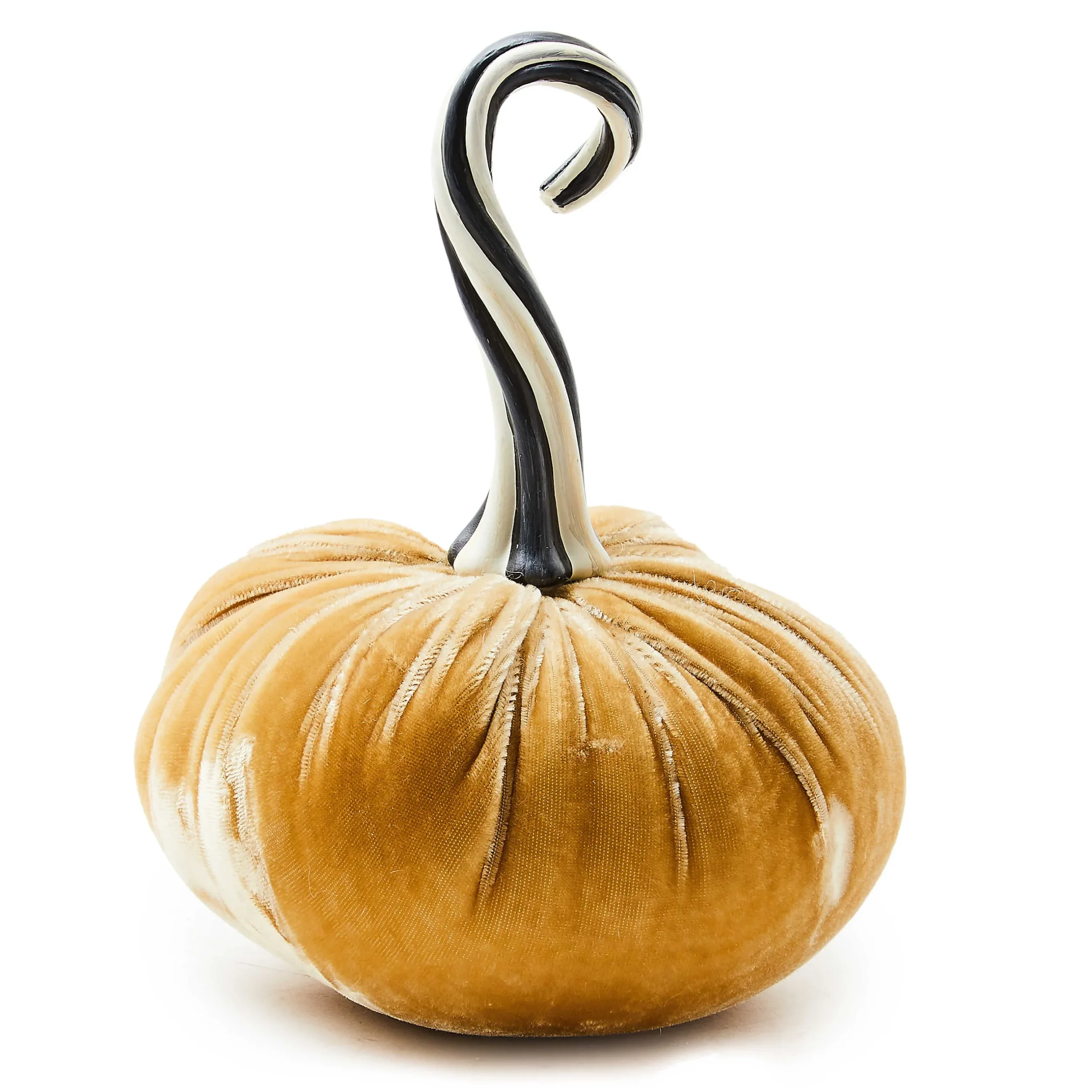 Pumpkins|The Halloween Shop|MacKenzie-Childs Autumnology Vanilla Twisted Stem Velvet Pumpkin