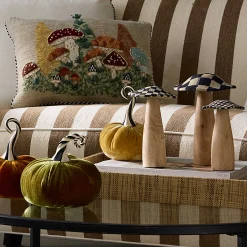 Pumpkins|The Halloween Shop|MacKenzie-Childs Autumnology Vanilla Twisted Stem Velvet Pumpkin