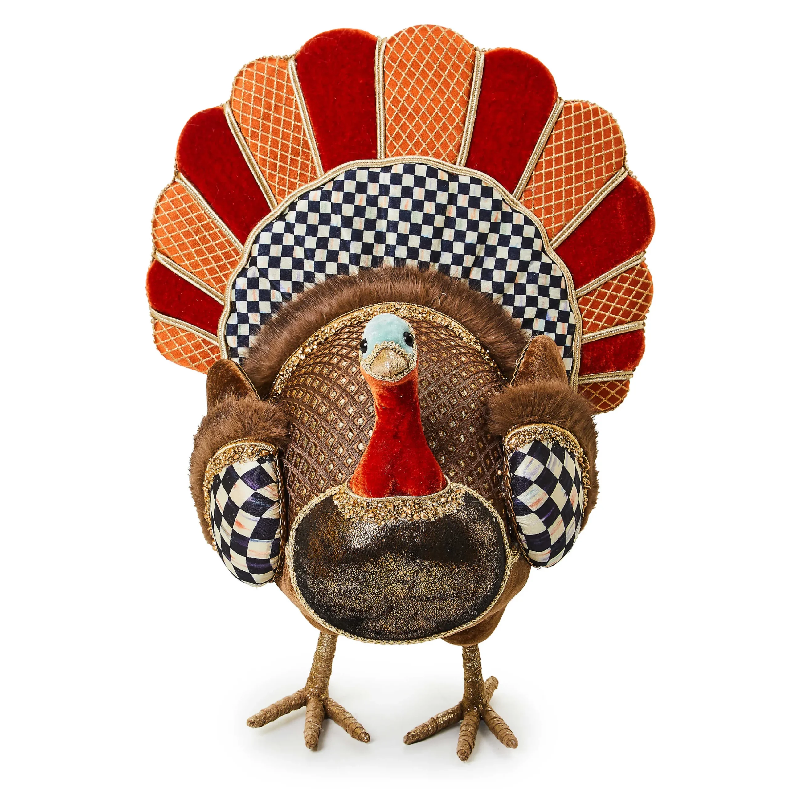 The Fall Shop|Room Accents|MacKenzie-Childs Autumnology Velvet Turkey Figurine