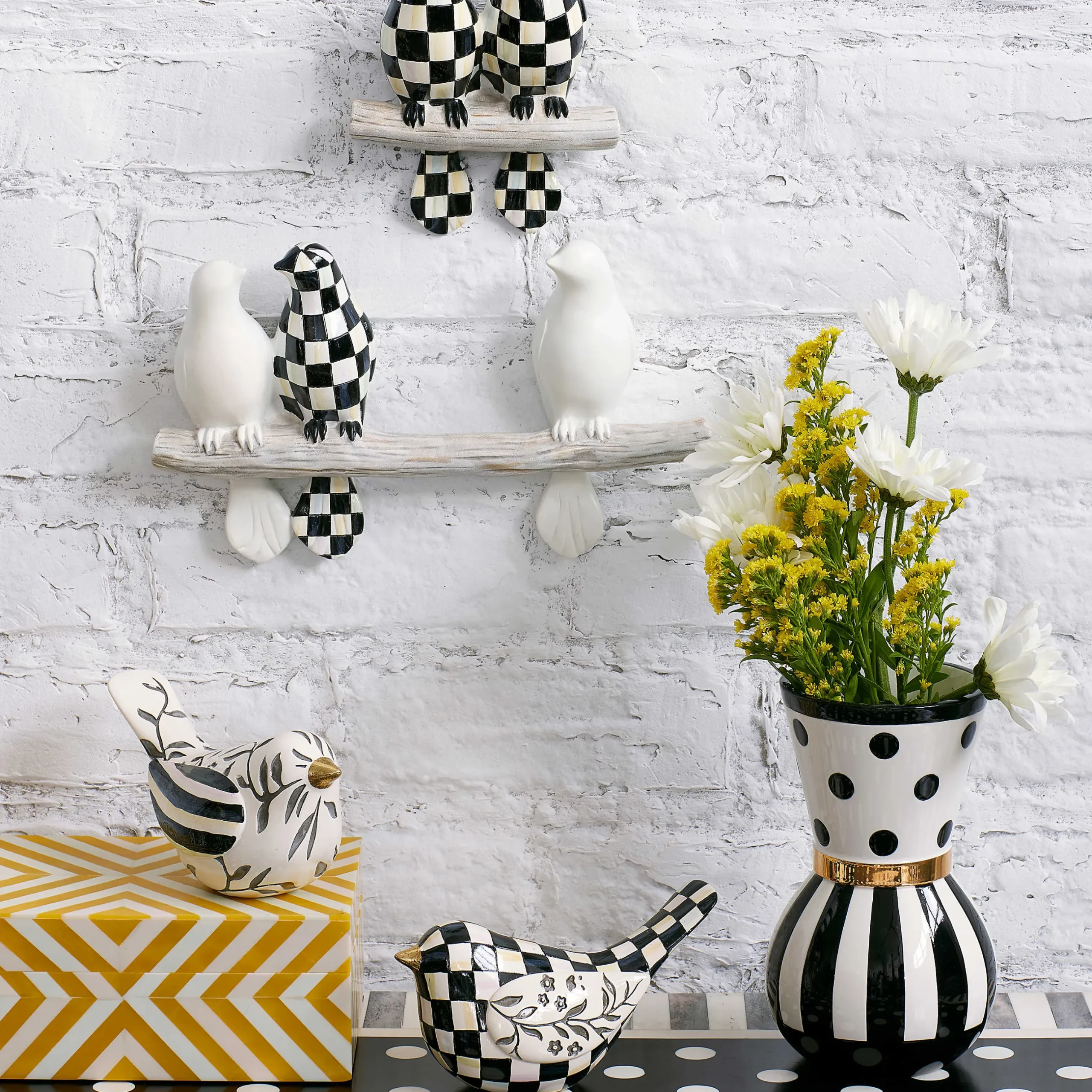 Spring|Room Accents|MacKenzie-Childs Aviary Birds, Set of 2