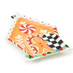 Serveware|MacKenzie-Childs Bake Shop Gingerbread House Cookie Plate