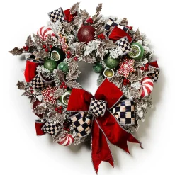 Greenery & Florals|Outdoor|MacKenzie-Childs Bake Shop Illuminated 28 Wreath