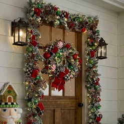 Greenery & Florals|Outdoor|MacKenzie-Childs Bake Shop Illuminated 28 Wreath