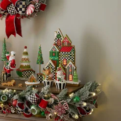 Room Accents|MacKenzie-Childs Bake Shop Illuminated Gingerbread Village
