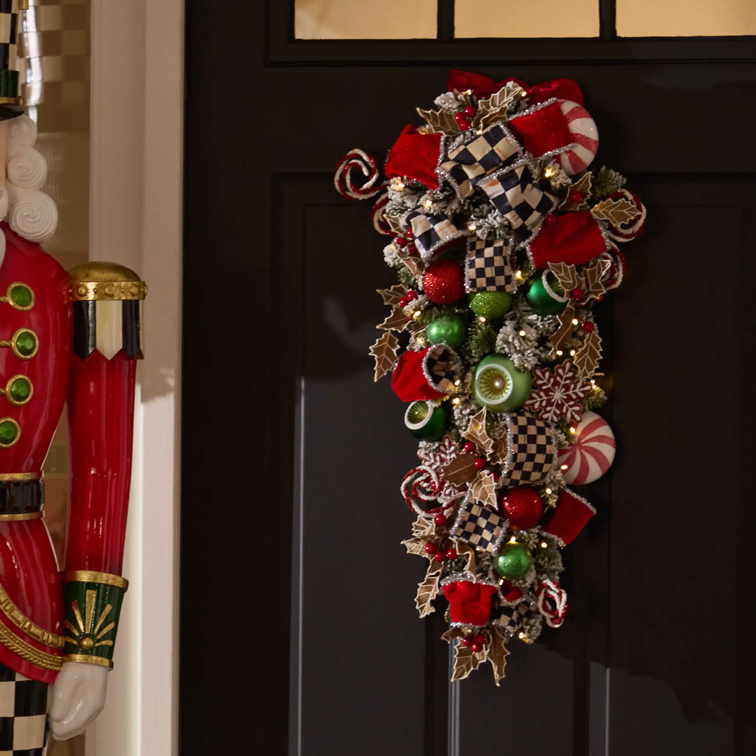 Holiday|Greenery & Florals|MacKenzie-Childs Bake Shop Illuminated Swag