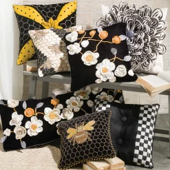 Pillows, Throws, & Cushions|MacKenzie-Childs Beekeeper Throw Pillow