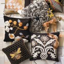 Pillows, Throws, & Cushions|MacKenzie-Childs Beekeeper Throw Pillow