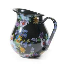 Bar Entertaining|Serveware|MacKenzie-Childs Black Flower Market Pitcher