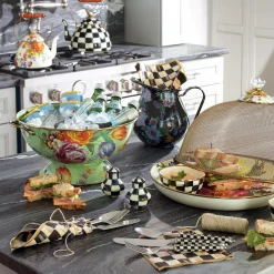 Bar Entertaining|Serveware|MacKenzie-Childs Black Flower Market Pitcher