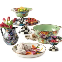 Bar Entertaining|Serveware|MacKenzie-Childs Black Flower Market Pitcher
