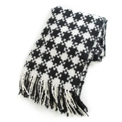 Pillows, Throws, & Cushions|MacKenzie-Childs Black  Ivory Houndstooth Throw