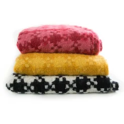 Pillows, Throws, & Cushions|MacKenzie-Childs Black Ivory Houndstooth Throw