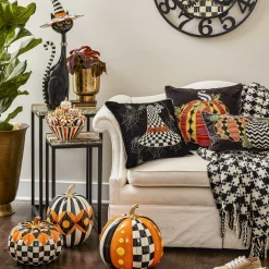 Pillows, Throws, & Cushions|MacKenzie-Childs Black Ivory Houndstooth Throw