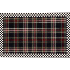 Holiday|Rugs|MacKenzie-Childs Black Stewart Tartan Rug - 5'1 x 8'2