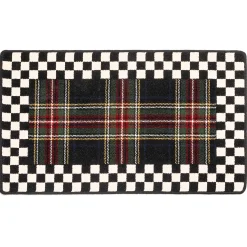 Holiday|Rugs|MacKenzie-Childs Black Stewart Tartan Rug - 2'3 x 3'9