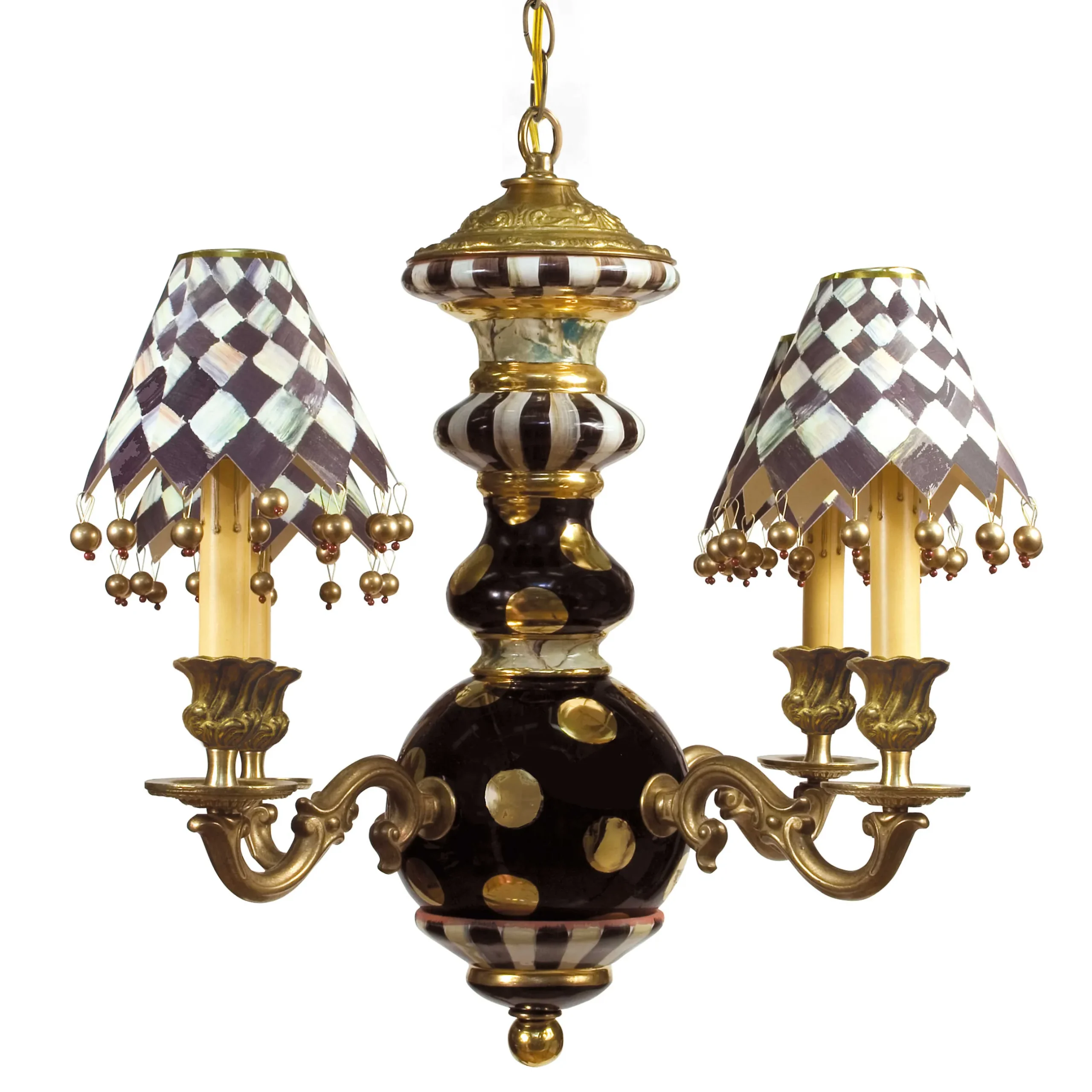 Lighting|MacKenzie-Childs Black Tie Chandelier