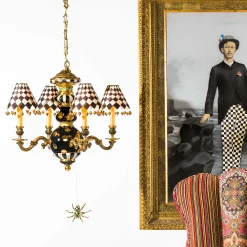 Lighting|MacKenzie-Childs Black Tie Chandelier