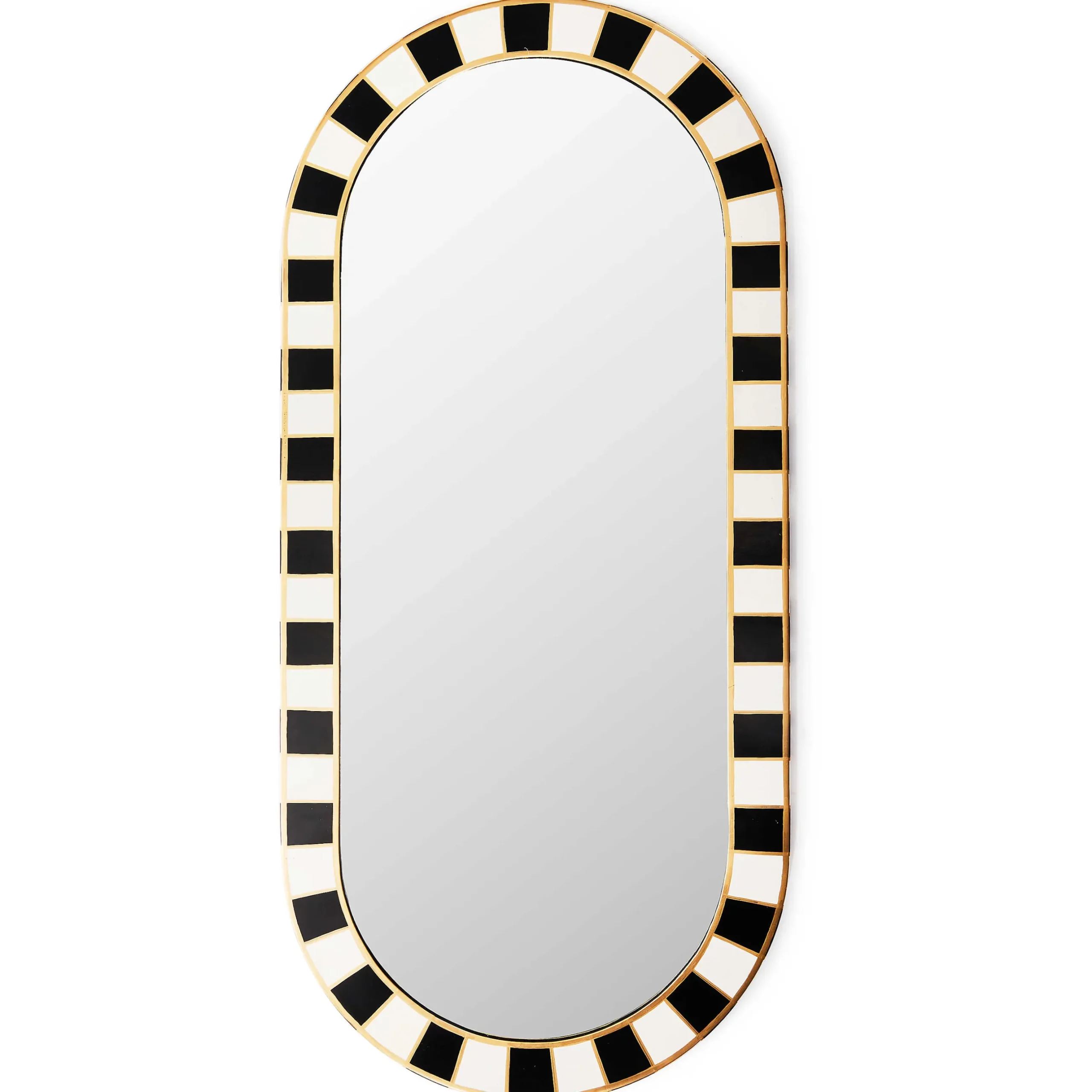 Room Accents|MacKenzie-Childs Black Tie Oval Wall Mirror