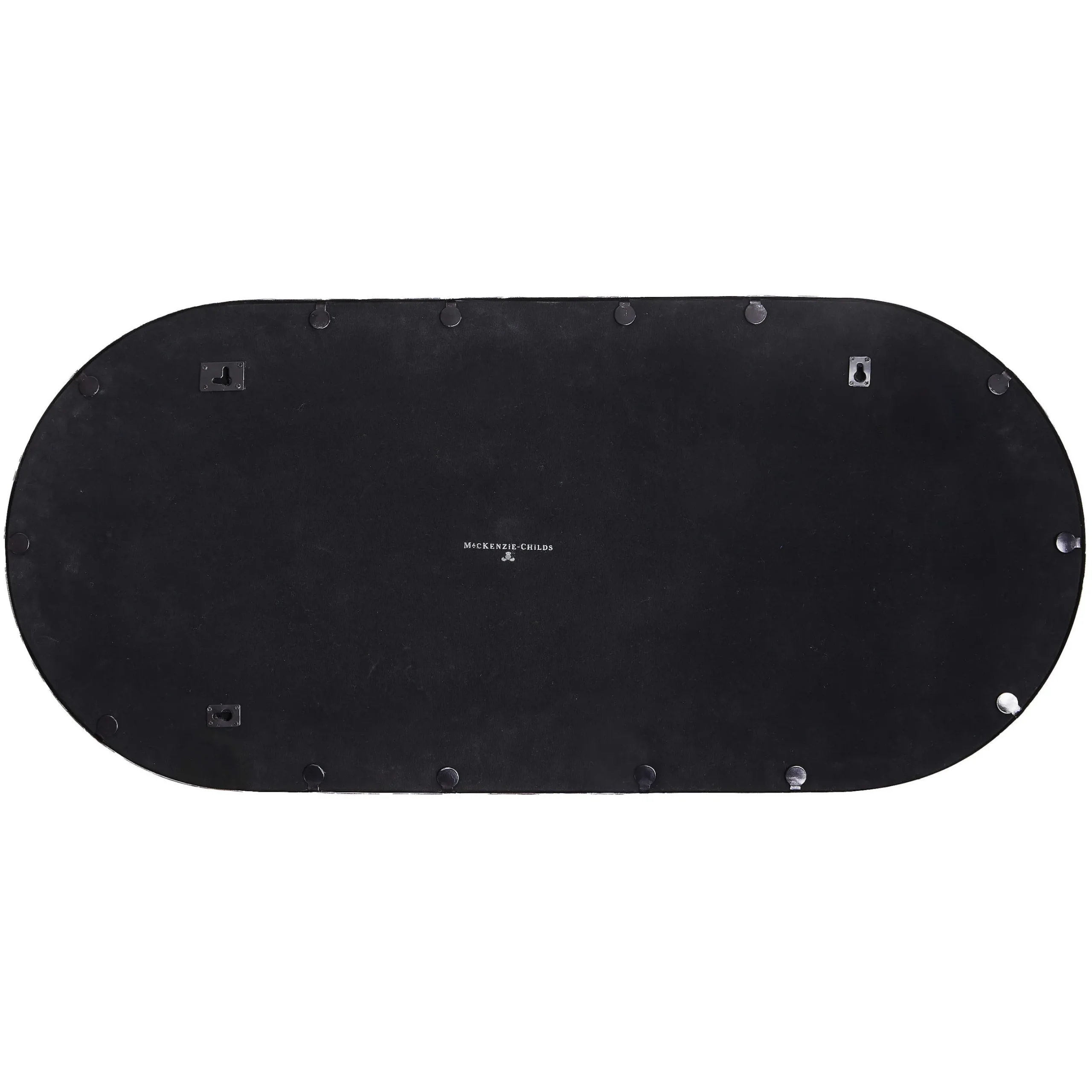 Room Accents|MacKenzie-Childs Black Tie Oval Wall Mirror