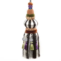 Room Accents|Finishing Touches|MacKenzie-Childs Black  White Bibelot Tassel
