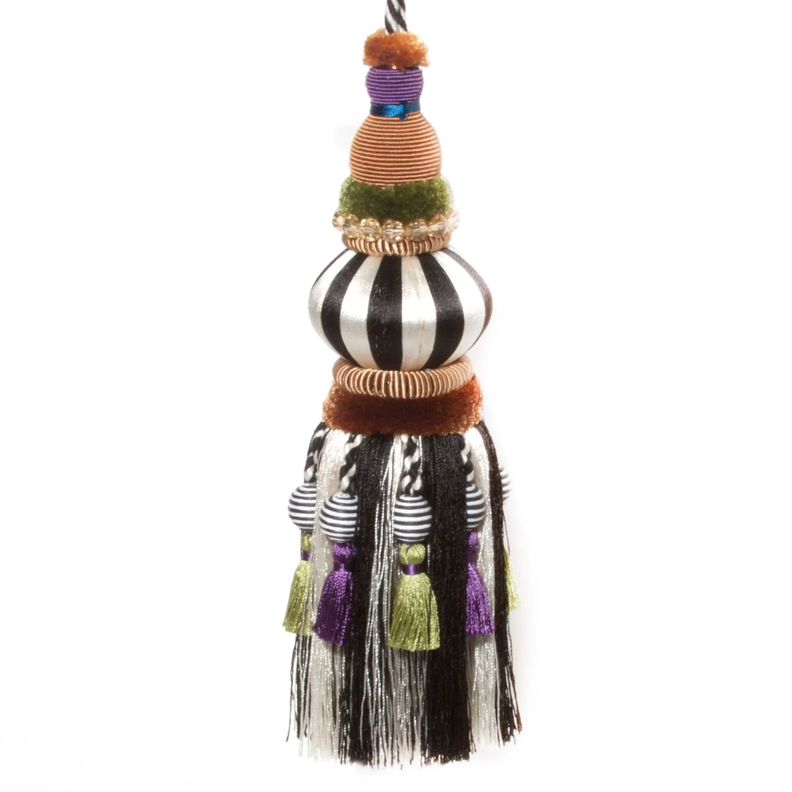 Room Accents|Finishing Touches|MacKenzie-Childs Black White Bibelot Tassel