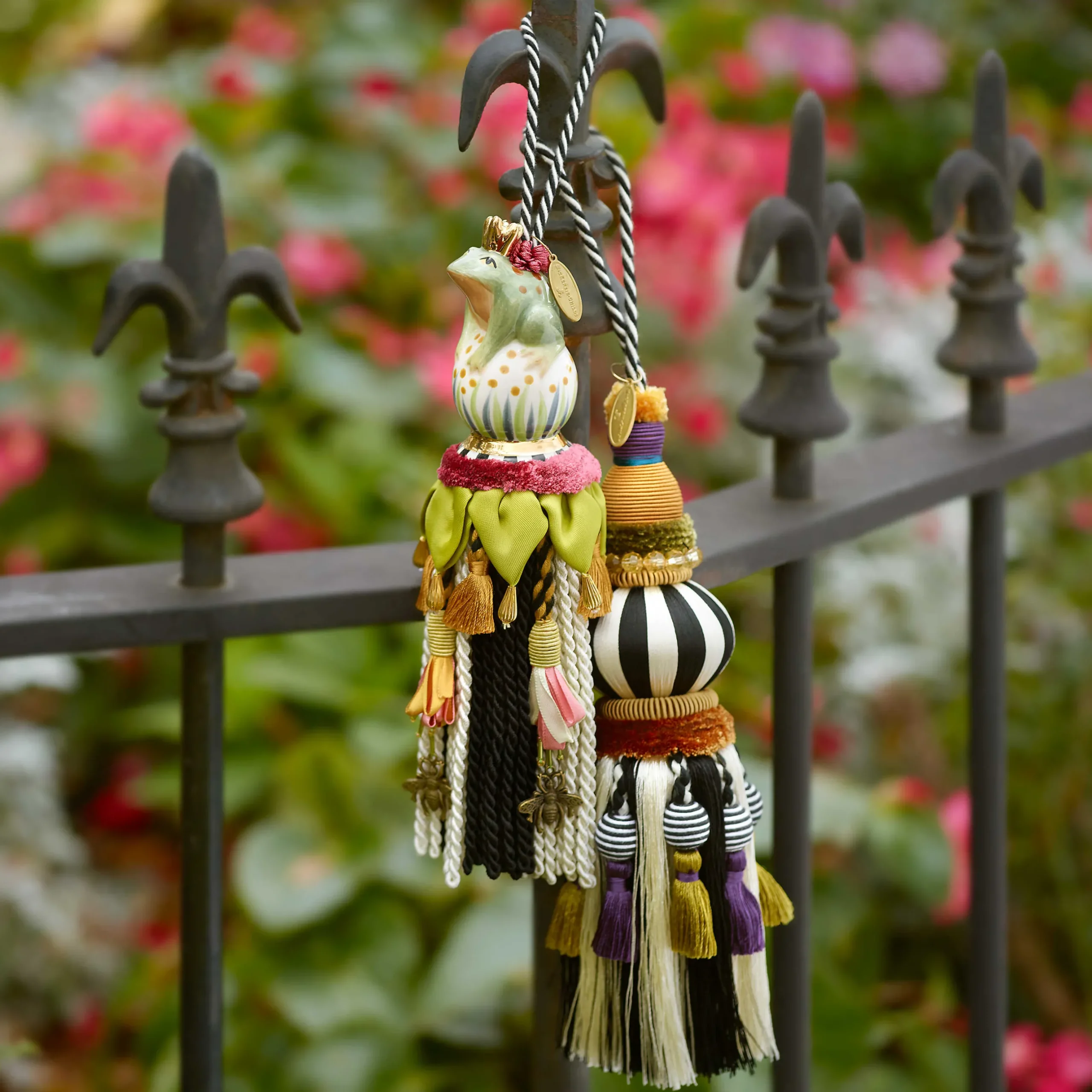 Room Accents|Finishing Touches|MacKenzie-Childs Black White Bibelot Tassel