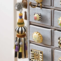 Room Accents|Finishing Touches|MacKenzie-Childs Black White Bibelot Tassel