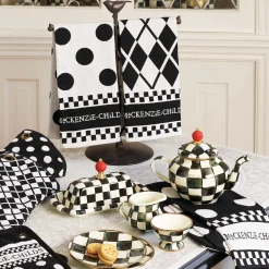 Kitchen & Table Linens|MacKenzie-Childs Black White Dot Dish Towels, Set of 3