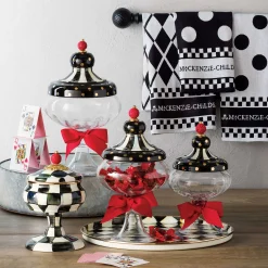 Kitchen & Table Linens|MacKenzie-Childs Black White Dot Dish Towels, Set of 3