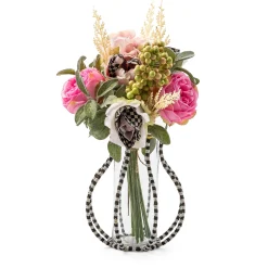 Room Accents|MacKenzie-Childs Black  White Greek Small Vase