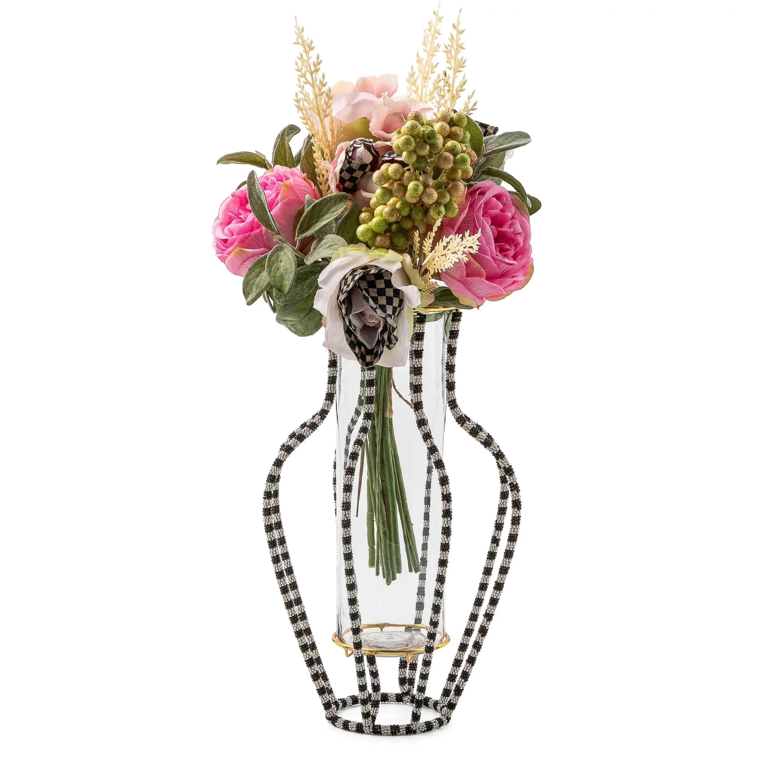 Room Accents|MacKenzie-Childs Black White Mei Ping Large Vase