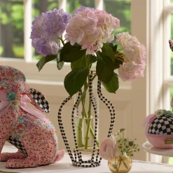 Room Accents|MacKenzie-Childs Black  White Mei Ping Large Vase