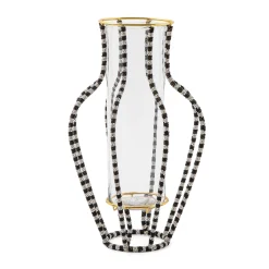 Room Accents|MacKenzie-Childs Black White Mei Ping Large Vase