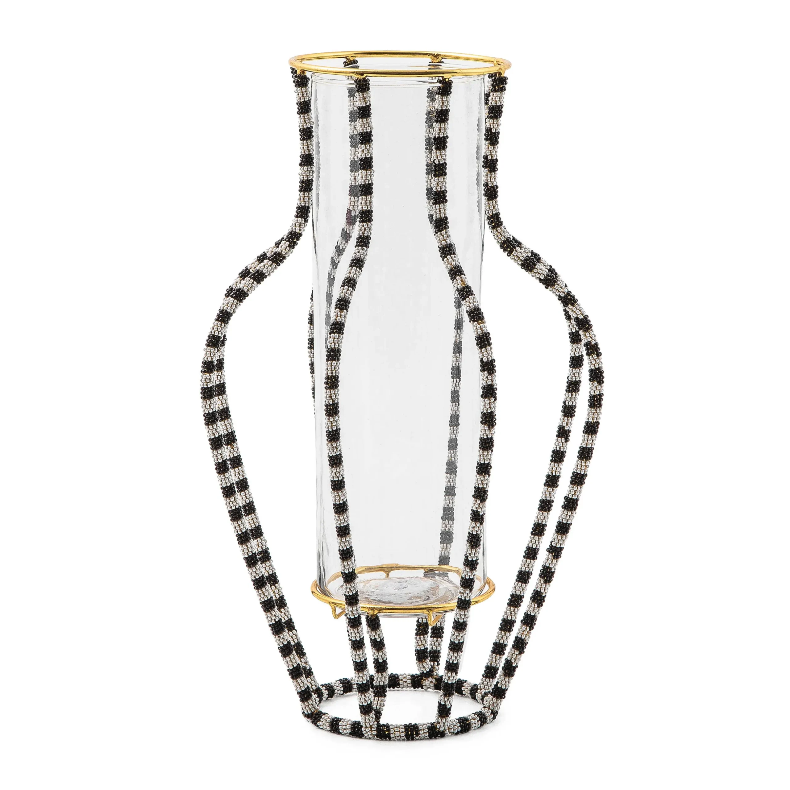 Room Accents|MacKenzie-Childs Black White Mei Ping Large Vase