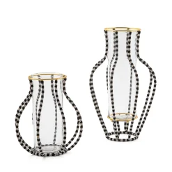 Room Accents|MacKenzie-Childs Black White Mei Ping Large Vase