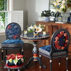 Living Room|MacKenzie-Childs Bluetopia Kitano Footstool