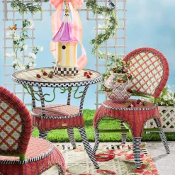 Outdoor|Spring|MacKenzie-Childs Breezy Poppy Outdoor Cafe Chair