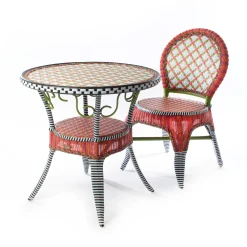 Outdoor|Spring|MacKenzie-Childs Breezy Poppy Outdoor Cafe Chair