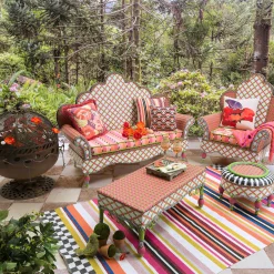 Outdoor|Spring|MacKenzie-Childs Breezy Poppy Outdoor Loveseat
