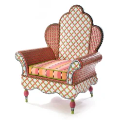 Outdoor|MacKenzie-Childs Breezy Poppy Outdoor Wing Chair