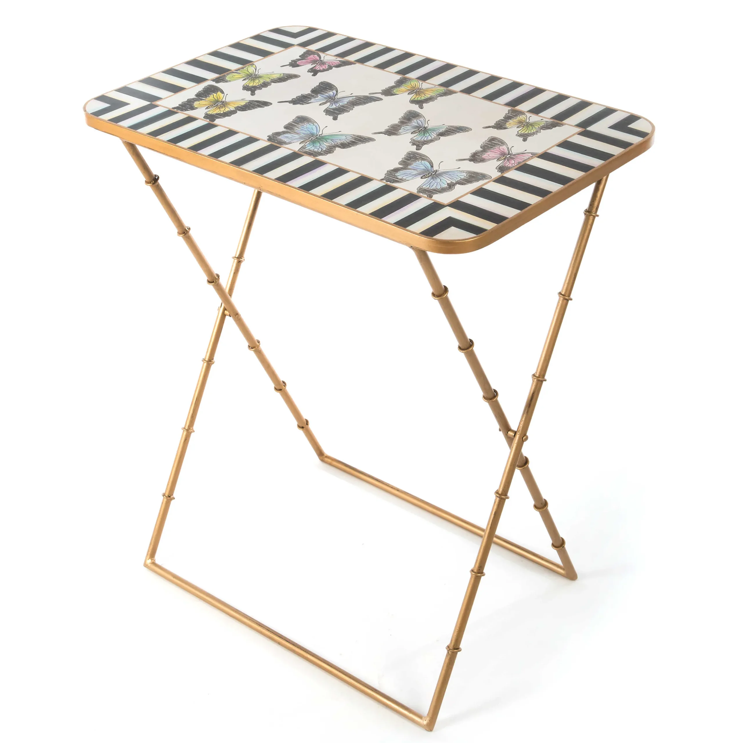 Living Room|Bar Entertaining|MacKenzie-Childs Butterfly Collection Cocktail Trays, Set of 4