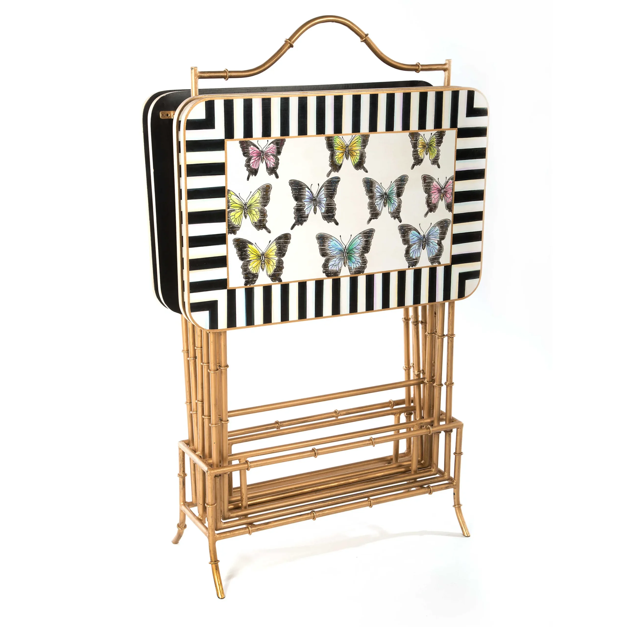 Living Room|Bar Entertaining|MacKenzie-Childs Butterfly Collection Cocktail Trays, Set of 4
