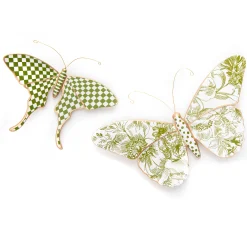 Spring|Room Accents|MacKenzie-Childs Butterfly Duo Wall Decor - Green